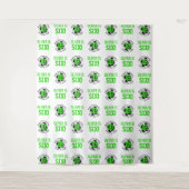 Voetbal Verjaardag Step en Repeat Foto Achtergrond Wandkleed (Voorkant)
