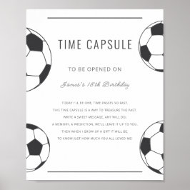 Voetbal Verjaardag Tijd Capsule Aandenken Poster
