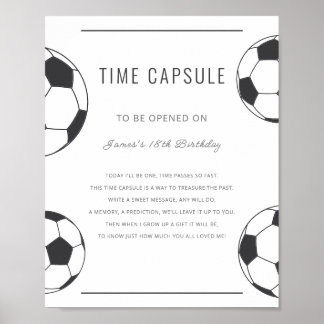 Voetbal Verjaardag Tijd Capsule Aandenken Poster