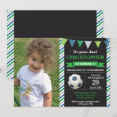 Voetbal Verjaardag Uitnodiging 1e Verjaardag Party (Voorkant / Achterkant)