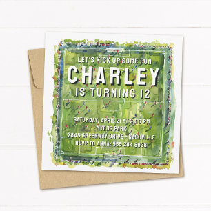 Voetbal Verjaardag Uitnodiging - Football Party