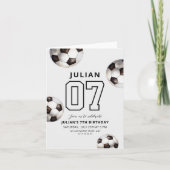 Voetbal Verjaardag Uitnodiging, Jongens Football P (Voorkant)