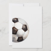 Voetbal Verjaardag Uitnodiging, Jongens Football P Kaart (Achterkant)