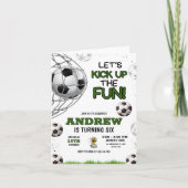 Voetbal Verjaardag Uitnodiging, Jongens Sport Verj (Voorkant)