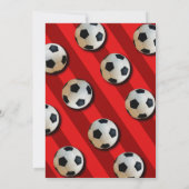 Voetbal Verjaardag Uitnodiging ROOD (Achterkant)