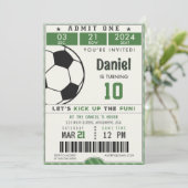 Voetbal Verjaardag uitnodiging Sport Verjaardag (Staand voorkant)