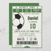 Voetbal Verjaardag uitnodiging Sport Verjaardag (Voorkant / Achterkant)