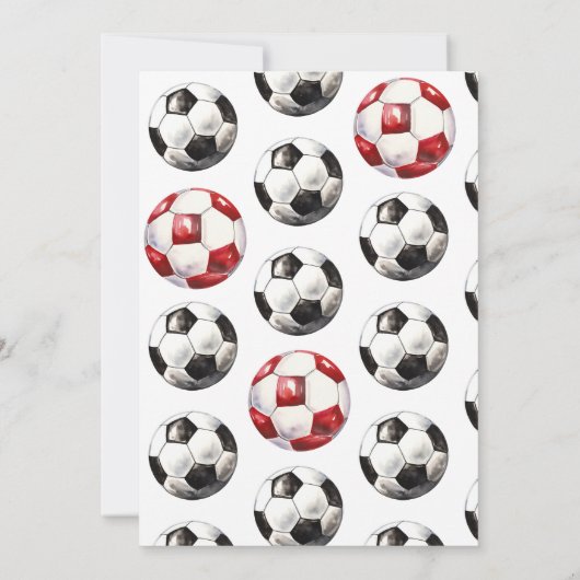 Voetbal Verjaardag Uitnodiging - Voetbal Party (Achterkant)