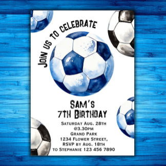 Voetbal Verjaardag Uitnodiging - Voetbal Party