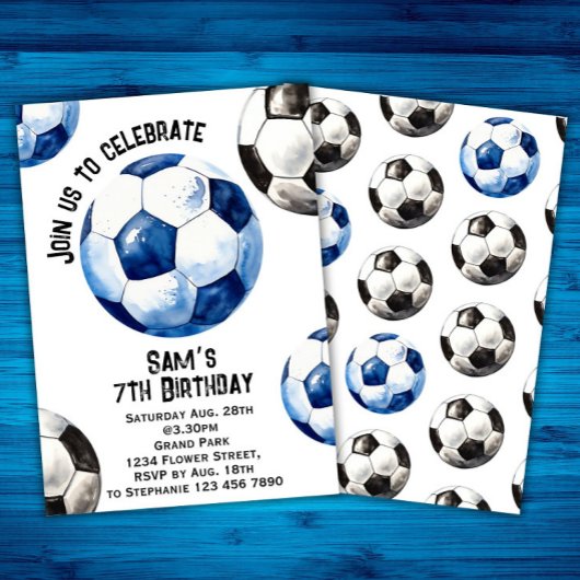 Voetbal Verjaardag Uitnodiging - Voetbal Party