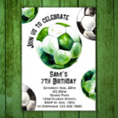 Voetbal Verjaardag Uitnodiging - Voetbal Party