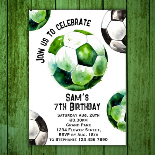 Voetbal Verjaardag Uitnodiging - Voetbal Party