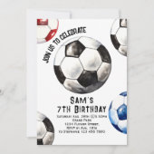 Voetbal Verjaardag Uitnodiging - Voetbal Party (Voorkant)