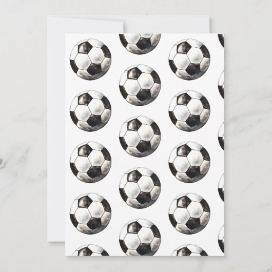 Voetbal Verjaardag Uitnodiging - Voetbal Party (Achterkant)