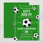 Voetbal Verjaardag Uitnodiging Voetbal Uitnodiging (Voorkant / Achterkant)