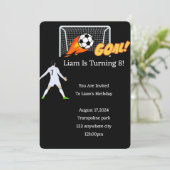 VOETBAL VERJAARDAG UITNODIGING VOOR JONGENS (Staand voorkant)