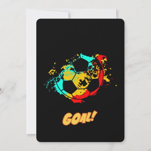 VOETBAL VERJAARDAG UITNODIGING VOOR JONGENS (Achterkant)