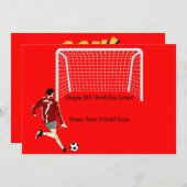 VOETBAL VERJAARDAG UITNODIGING VOOR JONGENS (Voorkant / Achterkant)