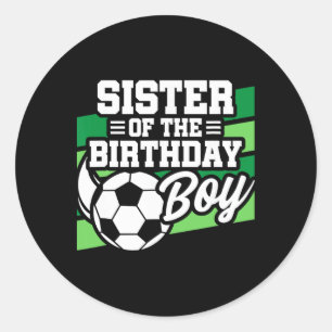 Voetbal Verjaardag - Verjaardag Zus - Jongens Voet Ronde Sticker