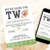 Voetbal verjaardag, voetbal uitnodiging tweede ver