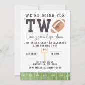 Voetbal verjaardag, voetbal uitnodiging tweede ver (Voorkant)