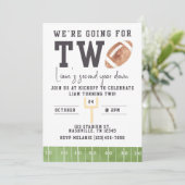 Voetbal verjaardag, voetbal uitnodiging tweede ver (Staand voorkant)