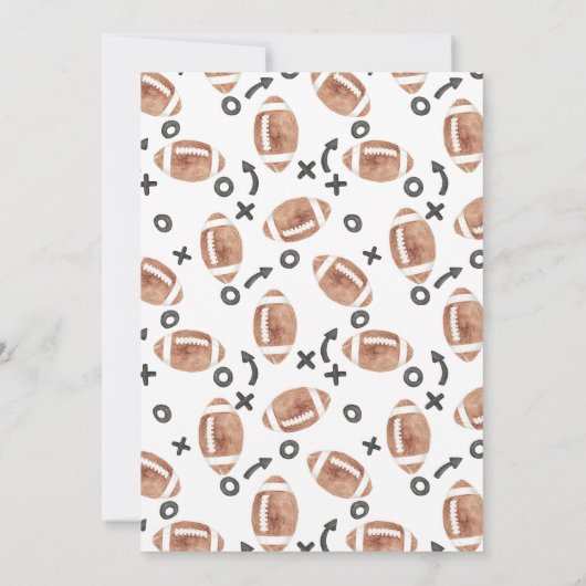 Voetbal verjaardag, voetbal uitnodiging tweede ver (Achterkant)