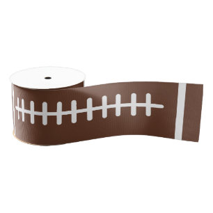 Voetbal verjaardag voor jongens Brown Sportief Grosgrain Lint