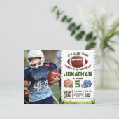 Voetbal Verjaardags jongen Briefkaart (Staand voorkant)