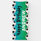 Voetbal verjaardagsbanner spandoek (Verticaal)