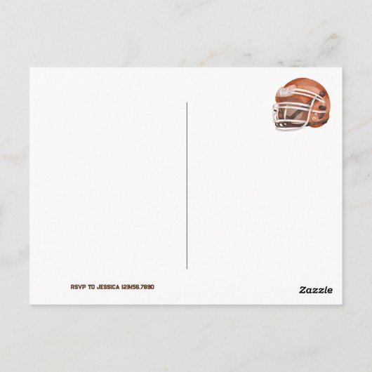 Voetbal verjaardagsboy briefkaart (Achterkant)