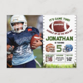 Voetbal verjaardagsboy briefkaart (Voorkant)