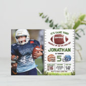 Voetbal verjaardagsboy kaart (Staand voorkant)