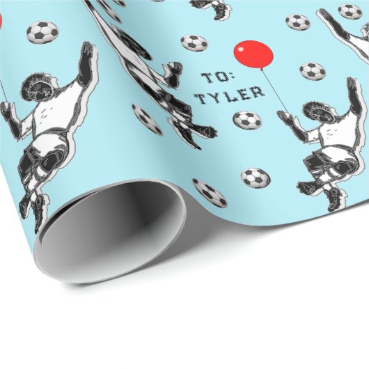Voetbal Verjaardagscadeau Inpakpapier (Rol Hoek)