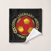 voetbal verjaardagscadeaus bad handdoek (Wasdoekje)