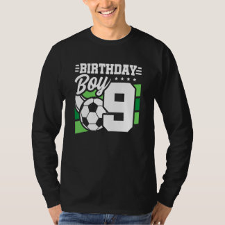 Voetbal Verjaardagsfeest - 9 Jaar Oud Jongen - 9e  T-shirt