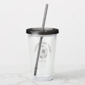 Voetbal Verjaardagsfeest Favor Acryl Drinkbeker (Achterkant)