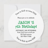 Voetbal Verjaardagsfeest kinder uitnodiging (Achterkant)