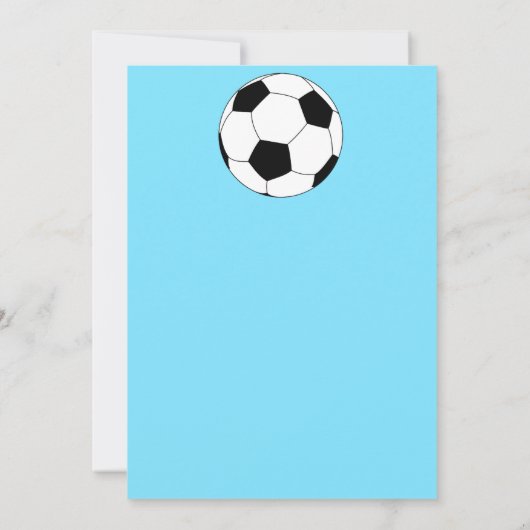 Voetbal Verjaardagsfeest kinder uitnodiging aanpas (Achterkant)