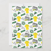 Voetbal verjaardagsfeest uitnodiging (Achterkant)