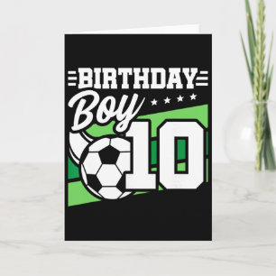 Voetbal verjaardagsfeestje - 10 jaar oude jongen - kaart