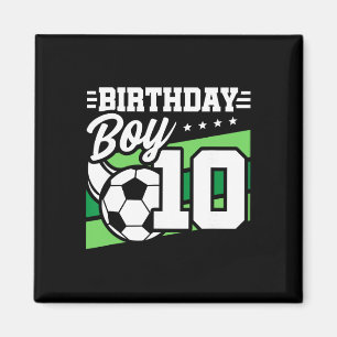Voetbal verjaardagsfeestje - 10 jaar oude jongen - magneet