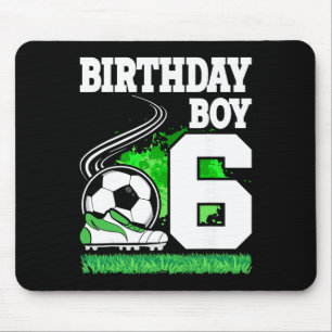 Voetbal verjaardagsfeestje - 6 jaar oude jongen - muismat
