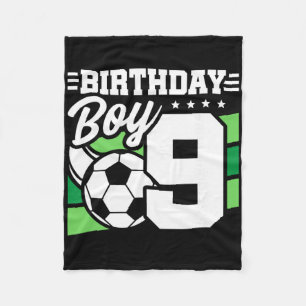 Voetbal verjaardagsfeestje - 9 jaar oude jongen - fleece deken