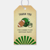 Voetbal verjaardagsfeestje bedank cadeautje cadeaulabel (Voorkant)