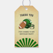 Voetbal verjaardagsfeestje bedank cadeautje cadeaulabel (Achterkant)