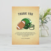 Voetbal verjaardagsfeestje bedankkaart (Staand voorkant)