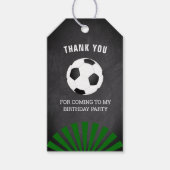 Voetbal verjaardagsfeestje dank je cadeaulabel (Voorkant)