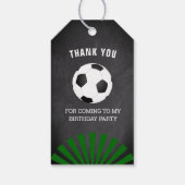 Voetbal verjaardagsfeestje dank je cadeaulabel (Achterkant)