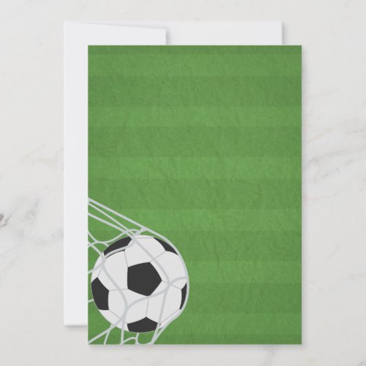 Voetbal verjaardagsfeestje dank je kaart (Achterkant)